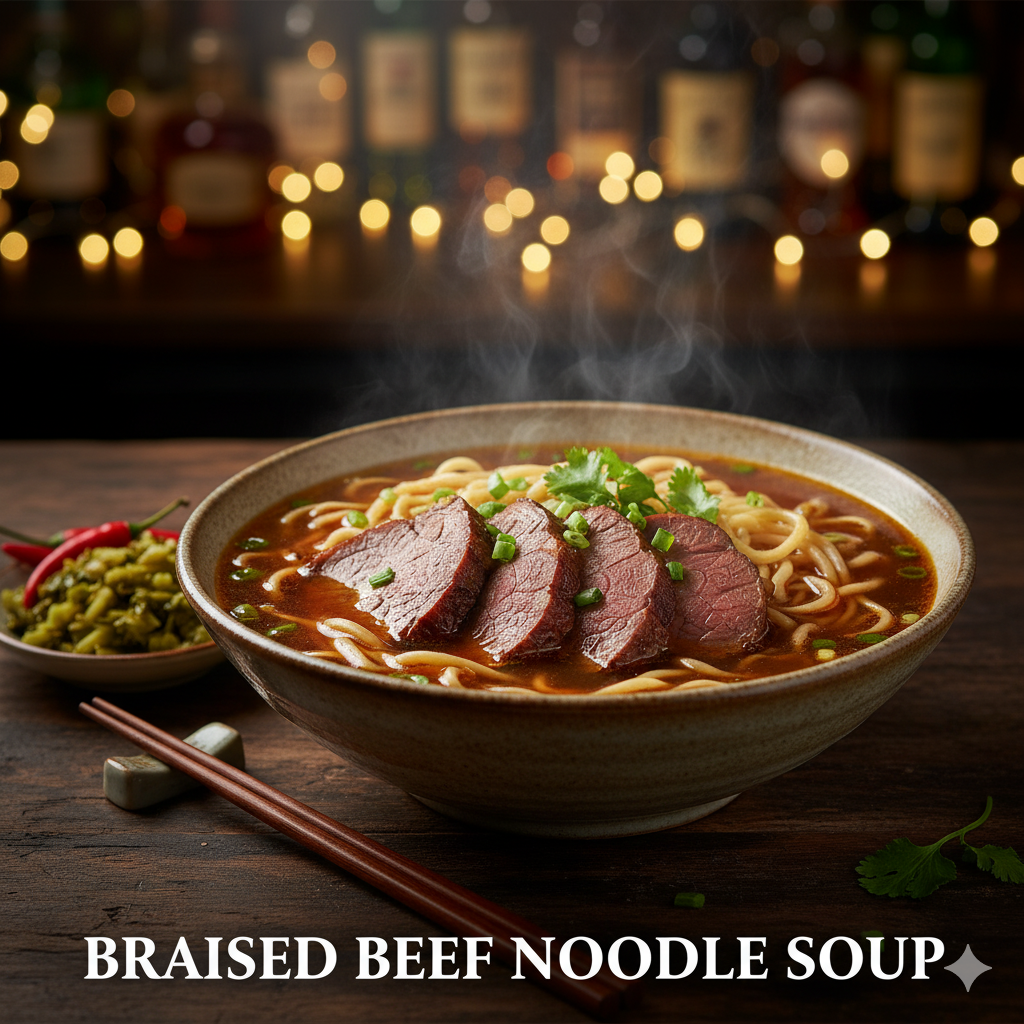 金牌紅燒牛肉麵 (Braised Beef Noodle Soup)