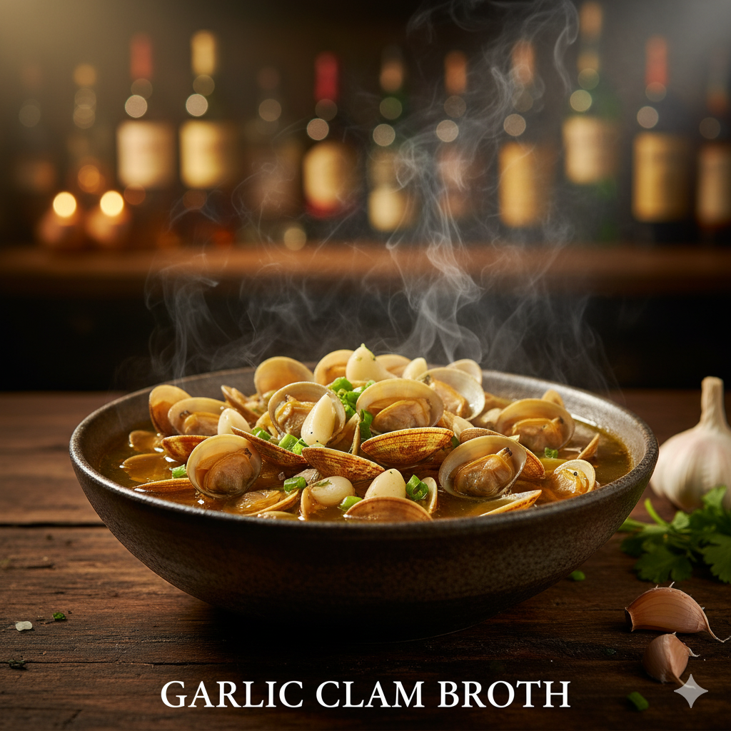 香蒜黃金蜆精力湯 (Garlic Clam Broth)