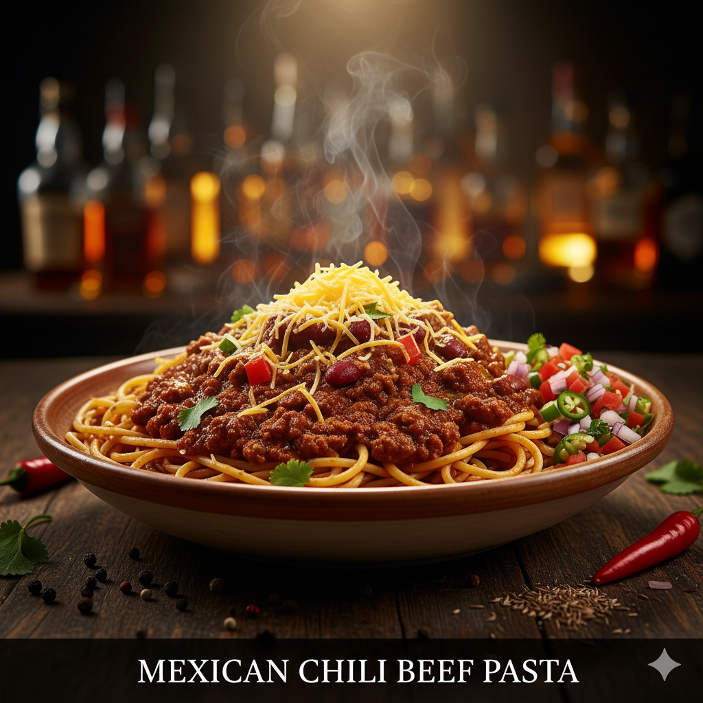 墨西哥肉醬義大利麵 (Mexican Chili Beef Pasta)